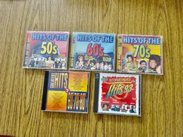 5 Musik CD`s HITS OF THE 50`s - 60`s - 70`s - 80er & 93er !